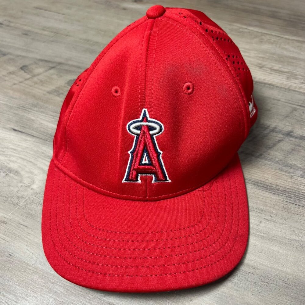 Los Angeles Angels Red OC Sports MLB Fitted Baseball Cap S/M
